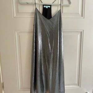 She + Sky Metallic Shiny Dance Dress